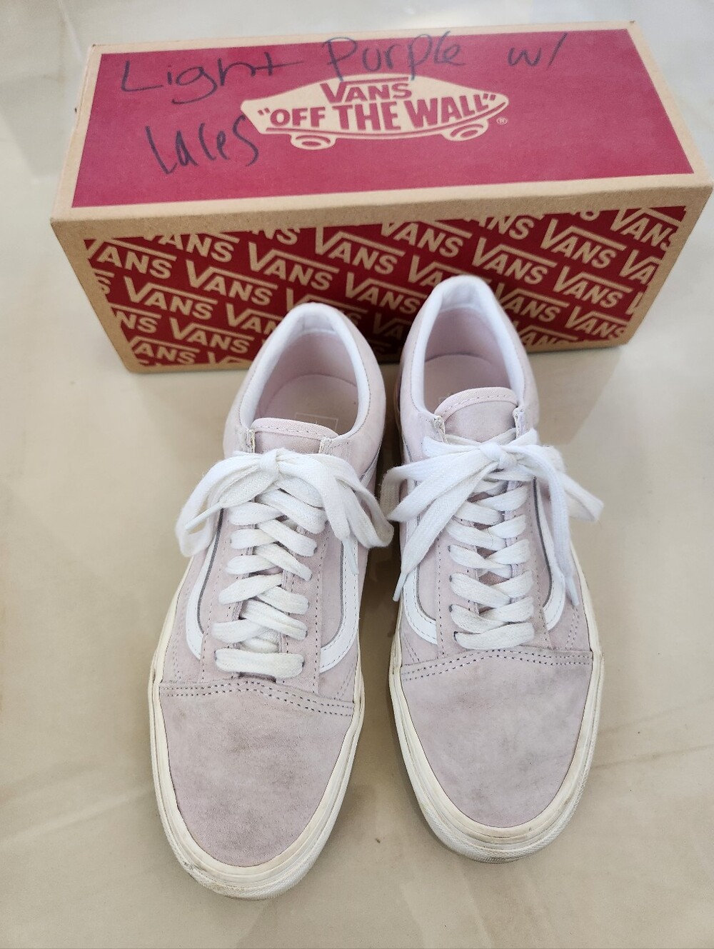 VANS Light Purple Sneakers Shoes Size Mens 6.5 Womens 8